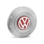 Ficha técnica e caractérísticas do produto Calota Centro Roda Ferro Vw Amarok Aro 14 15 5 Furos Prata Emblema Vermelha