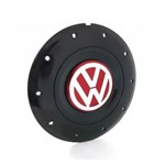 Ficha técnica e caractérísticas do produto Calota Centro Roda Ferro VW Amarok Aro 14 15 5 Furos Preta Brilhante Emblema Vermelha Calota