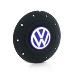 Ficha técnica e caractérísticas do produto Calota Centro Roda Ferro VW Amarok Aro 13 14 15 4 Furos Preta Fosca Emblema Azul Calota