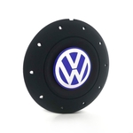 Ficha técnica e caractérísticas do produto Calota Centro Roda Ferro VW Amarok Aro 13 14 15 4 Furos Preta Fosca Emblema Azul