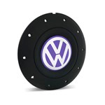 Ficha técnica e caractérísticas do produto Calota Centro Roda Ferro VW Amarok Aro 13 14 15 4 Furos Preta Fosca Emblema Lilás