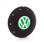 Ficha técnica e caractérísticas do produto Calota Centro Roda Ferro VW Amarok Aro 13 14 15 4 Furos Preta Fosca Emblema Verde