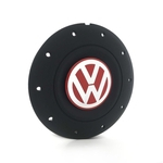 Ficha técnica e caractérísticas do produto Calota Centro Roda Ferro VW Amarok Aro 13 14 15 4 Furos Preta Fosca Emblema Vermelha