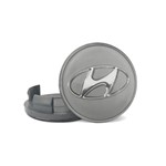 Ficha técnica e caractérísticas do produto Calota Centro Roda Hyundai Creta Prata Emblema em Acrílico