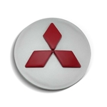 Ficha técnica e caractérísticas do produto Calota Centro Roda Mitsubishi Lancer Prata Vermelha Relevo
