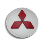 Ficha técnica e caractérísticas do produto Calota Centro Roda Mitsubishi ASX Prata Vermelha Relevo Calota