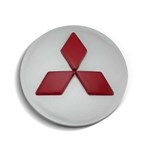 Ficha técnica e caractérísticas do produto Calota Centro Roda Mitsubishi ASX Prata Vermelha Relevo