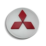 Ficha técnica e caractérísticas do produto Calota Centro Roda Mitsubishi Outlander Prata Vermelha Alto Relevo