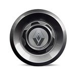 Ficha técnica e caractérísticas do produto Calota Centro Roda VW Saveiro Modelo Novo 4 Furos Grafite Brilhante Emblema Renault Prata Calota