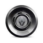 Ficha técnica e caractérísticas do produto Calota Centro Roda Vw Saveiro Modelo Novo 4 Furos Grafite Brilhante Emblema Renault Prata