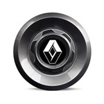 Ficha técnica e caractérísticas do produto Calota Centro Roda VW Saveiro Modelo Novo 4 Furos Grafite Brilhante Emblema Renault Preto Calota