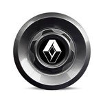 Ficha técnica e caractérísticas do produto Calota Centro Roda Vw Saveiro Modelo Novo 4 Furos Grafite Brilhante Emblema Renault Preto