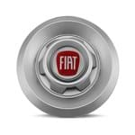 Ficha técnica e caractérísticas do produto Calota Centro Roda Vw Saveiro Modelo Novo 4 Furos Prata Emblema Fiat Vermelho Calota