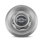 Ficha técnica e caractérísticas do produto Calota Centro Roda VW Saveiro Modelo Novo 4 Furos Prata Emblema GM Cinza