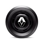 Ficha técnica e caractérísticas do produto Calota Centro Roda VW Saveiro Modelo Novo 4 Furos Preta Brilhante Emblema Renault Preto