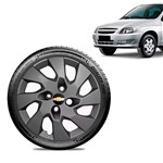 Ficha técnica e caractérísticas do produto Calota Chevrolet GM Celta Aro 13 Grafite Fosca Emblema Preto