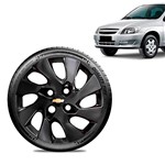 Ficha técnica e caractérísticas do produto Calota Chevrolet GM Celta Aro 13 Preta Brilhante Emblema Preto