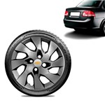 Ficha técnica e caractérísticas do produto Calota Chevrolet GM Corsa Sedan Aro 13 Grafite Brilhante Emblema Prata
