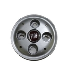 Ficha técnica e caractérísticas do produto Calota De Roda Modelo Lunar Fiat Prata Emblema Vermelho