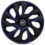 Ficha técnica e caractérísticas do produto Calota Esportiva DS4 Black Blue Aro 13 Universal Encaixe Preta Azul Jogo Completo