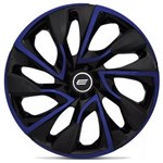 Ficha técnica e caractérísticas do produto Calota Esportiva DS4 Black Blue Aro 13 Universal Encaixe Preto e Azul