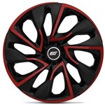 Calota Esportiva Ds4 Red Cup Aro 15 Universal Encaixe Preto e Vermelho