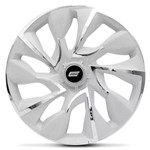 Ficha técnica e caractérísticas do produto Calota Esportiva Ds4 White Chrome Aro 13 Universal Encaixe Branco e Cromado