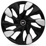 Ficha técnica e caractérísticas do produto Calota Esportiva DS5 Black Silver Aro 13 Universal Encaixe Preto e Prata