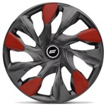 Ficha técnica e caractérísticas do produto Calota Esportiva Ds5 Graphite Red Aro 13 Universal Encaixe Grafite e Vermelho