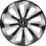Ficha técnica e caractérísticas do produto Calota Esportiva Modelo Velox Aro 14 Black Silver Elitte
