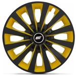Ficha técnica e caractérísticas do produto Calota Esportiva Tuning Elite Yellow Aro 13 Universal Amarelo e Preto