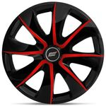 Ficha técnica e caractérísticas do produto Calota Esportiva Tuning Universal Prime Aro 13 Preto Com Vermelho