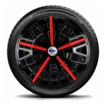 Ficha técnica e caractérísticas do produto Calota Jogo 4pç Fiesta Sedan Ford Ka Focus Aro 14 Sport Red