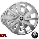 Ficha técnica e caractérísticas do produto Calota Jogo Aro 15 Renault Sandero Logan 2014 2015 4pcs G869