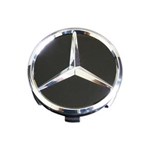 Ficha técnica e caractérísticas do produto Calota para Centro de Roda Mercedes 74mm para Classe A/ B/ C/ E/ S - 1 Unidade Preto