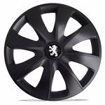 Ficha técnica e caractérísticas do produto Calota Peugeot 206 207 Aro 14 Esportiva Prime Black Preta Fosca