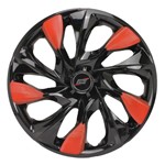 Ficha técnica e caractérísticas do produto Calota Universal Modelo Ds5 Aro 14" Black/Red Parafuso - Elitte