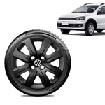 Calota Volkswagen Vw Saveiro 2014 15 16 Aro 14 Preta Brilhante