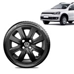 Ficha técnica e caractérísticas do produto Calota Volkswagen Vw Saveiro 2014 15 16 Aro 14 Preta Brilhante