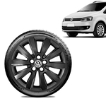 Ficha técnica e caractérísticas do produto Calota Volkswagen Vw SpaceFox Aro 15 Preta Brilhante