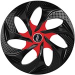 Ficha técnica e caractérísticas do produto Calotas Aro 14 Evolution 4 Peças ABS Preto Fosco/Vermelho - Elitte