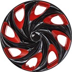 Ficha técnica e caractérísticas do produto Calotas Aro 14 Twister 4 Peças Preto e Vermelho - Podium