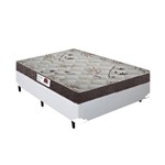 Ficha técnica e caractérísticas do produto Cama Box Casal Branco + Colchão Espuma D45 Serra Negra