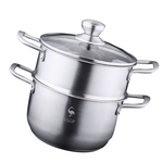 Ficha técnica e caractérísticas do produto 2 Camada De Aço Inoxidável Steamer Stockpot Indução Panelas Panela