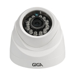 Ficha técnica e caractérísticas do produto Câmera Giga GS0001 Dome Analógica 960 Plus IR 20M (960TVL | 494p | 3.2mm | Plast)