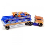 Ficha técnica e caractérísticas do produto Caminhão Transportador Hot Wheels - RockN Race Azul - Mattel