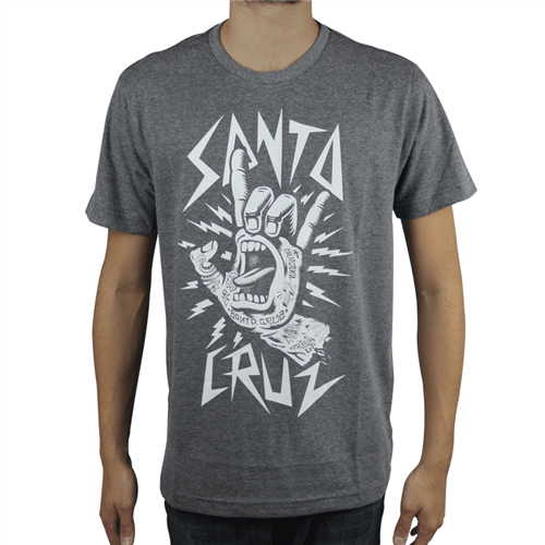 Ficha técnica e caractérísticas do produto Camiseta Santa Cruz Rock Tattoed Hand Cinza P