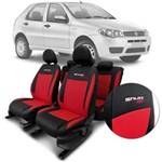 Ficha técnica e caractérísticas do produto Capa Banco Esportiva Couro Ecológico Shutt RS Fiat Palio 2004 a 2012 Preta e Vermelha 10 Peças