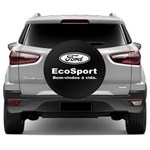 Ficha técnica e caractérísticas do produto Capa de Estepe Ecosport 03 a 18 Ford Bem-Vindo à Vida Preto e Branco com Cadeado - ARO 16 POLEGADAS