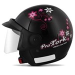 Ficha técnica e caractérísticas do produto Capacete Aberto Pro Tork Liberty Three For Girls Preto e Rosa - 60